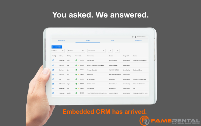 Fame Rental Announces Embedded CRM Solution